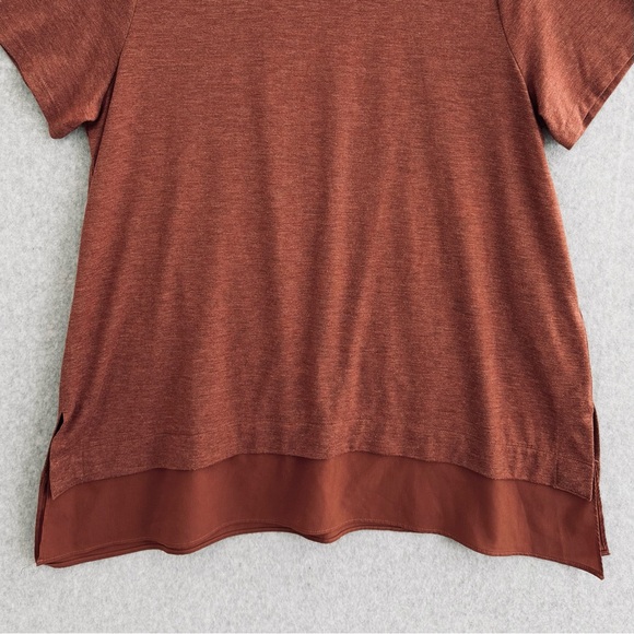 Soft Surroundings Womens Willa Tunic Top Short Sleeve Shirt Large Orange READ - Picture 4 of 16